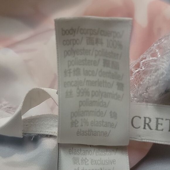 VICTORIA'S SECRET Georgette Floral Satin Lace Romper size M - Picture 9 of 9